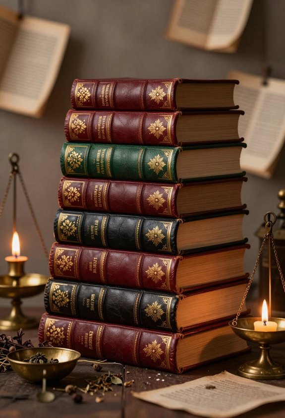 magical book stack centerpieces
