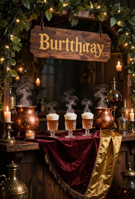 magical butterbeer station signage