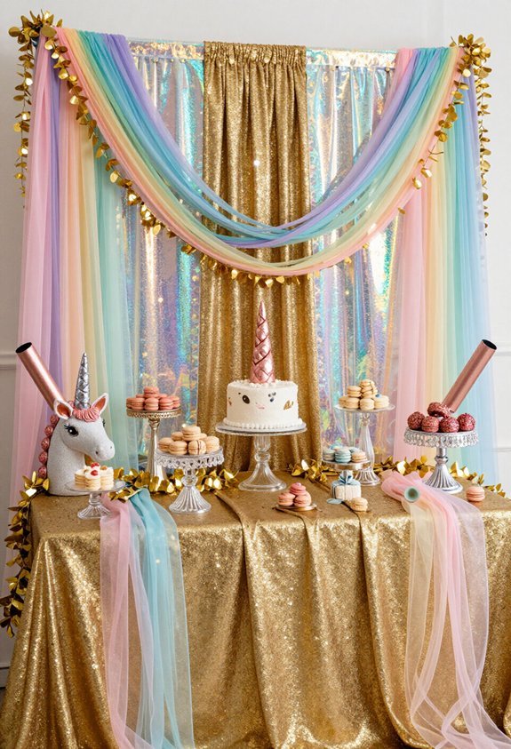 magical glittery dessert backdrop