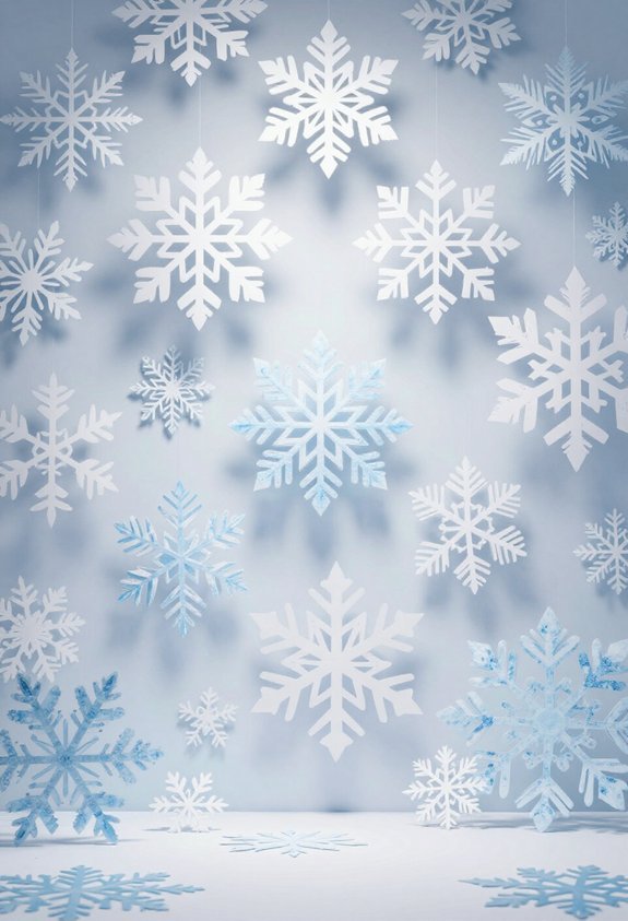 magical paper snowflake backdrop