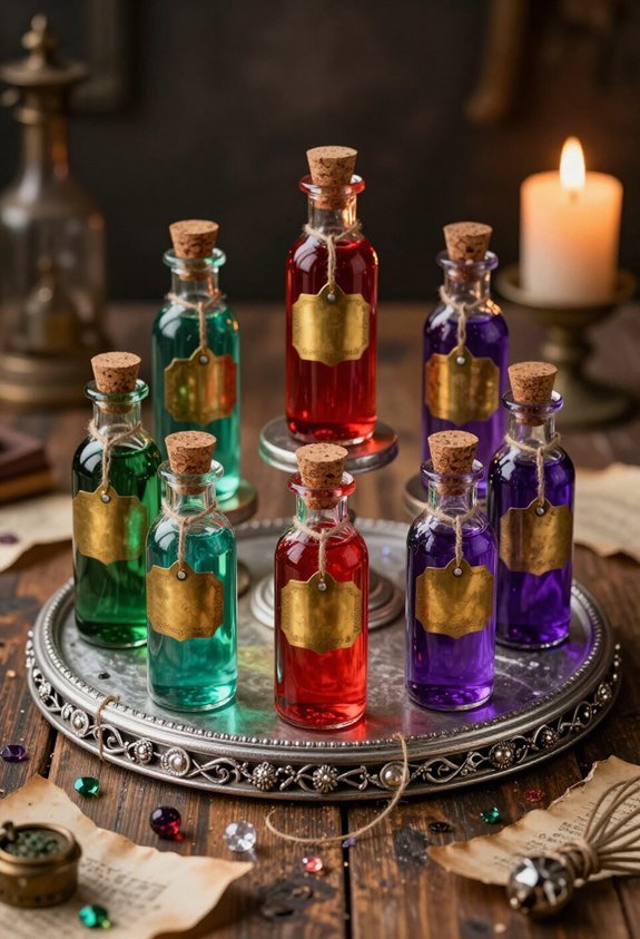 magical potion bottle centerpieces