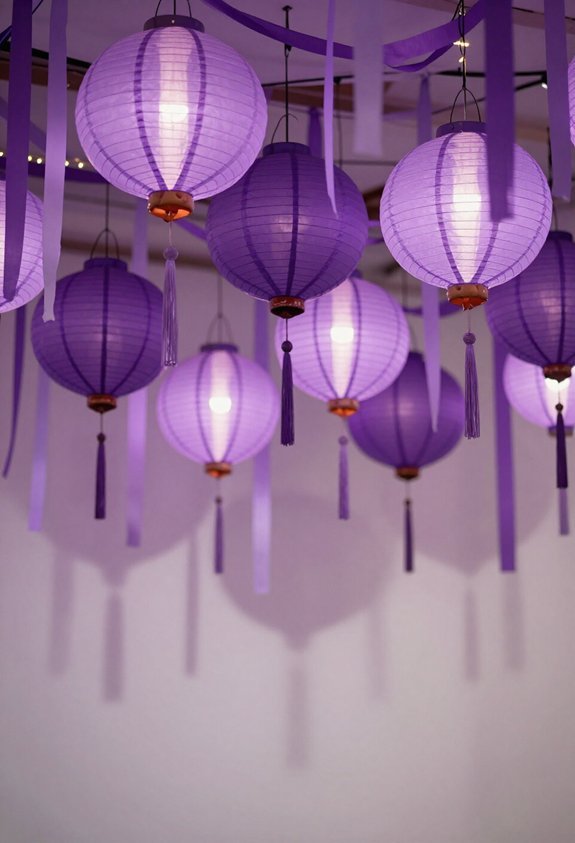 magical purple lantern decorations