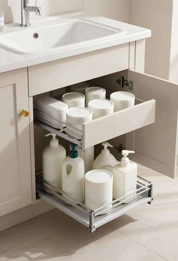 maximize under sink storage efficiency