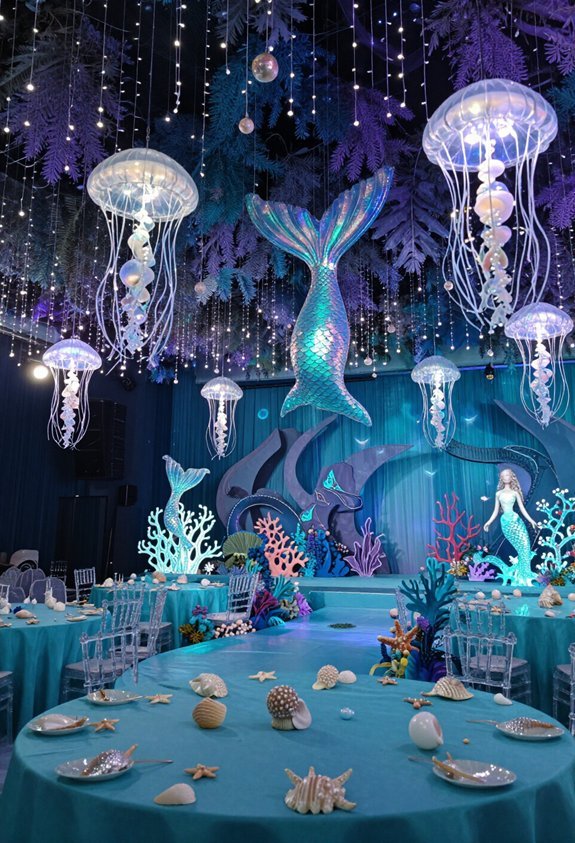 mermaid themed string lighting magic