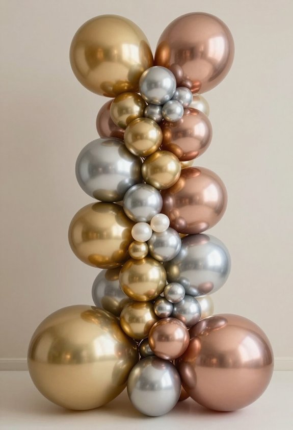 metallic balloon garland diy
