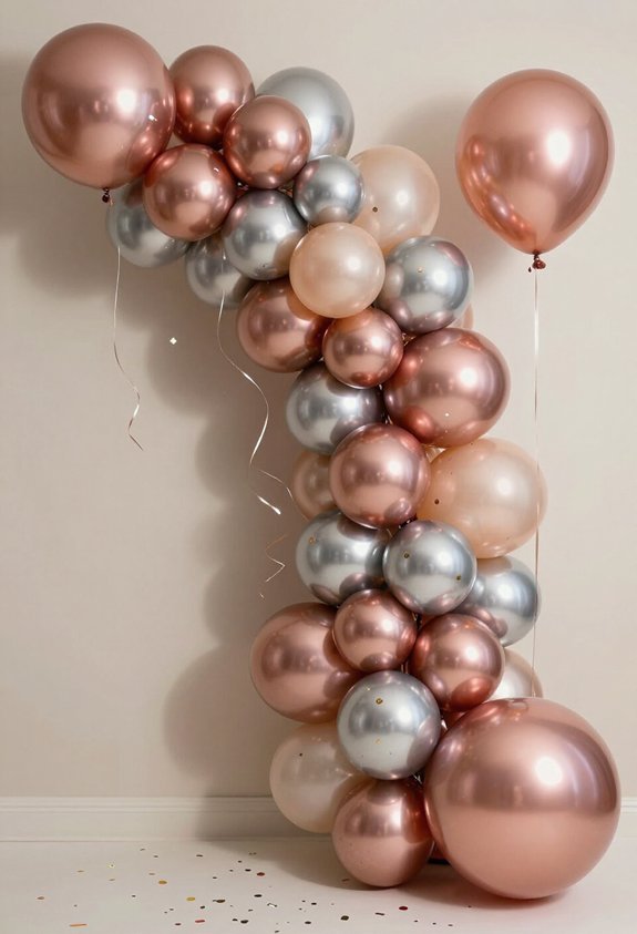 metallic balloon garlands elevate celebrations