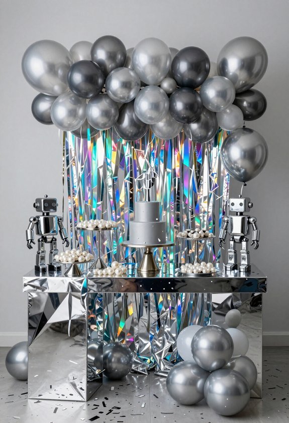 metallic party decoration ideas