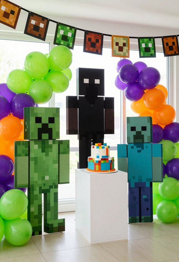 minecraft party character standees