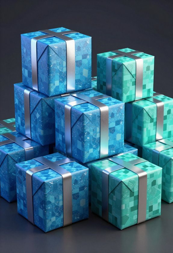 minecraft themed gift boxes