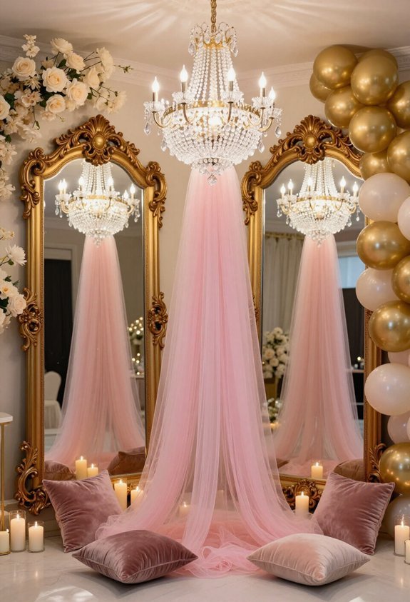mirrors enhance party decor