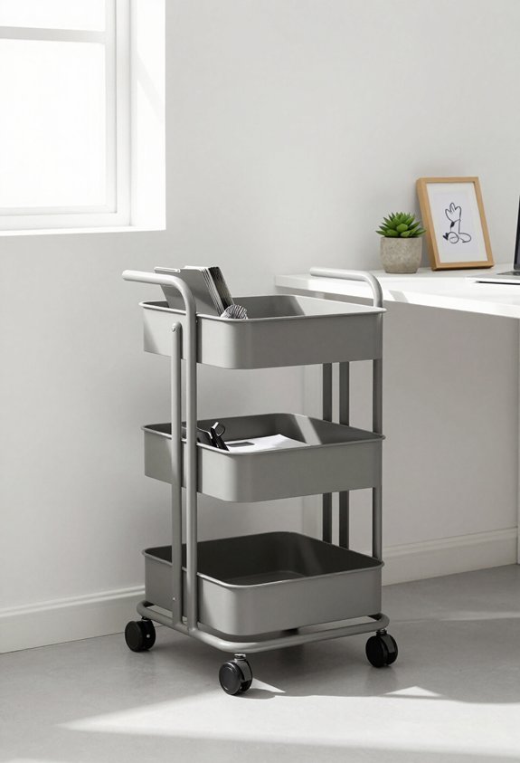 mobile storage rolling carts