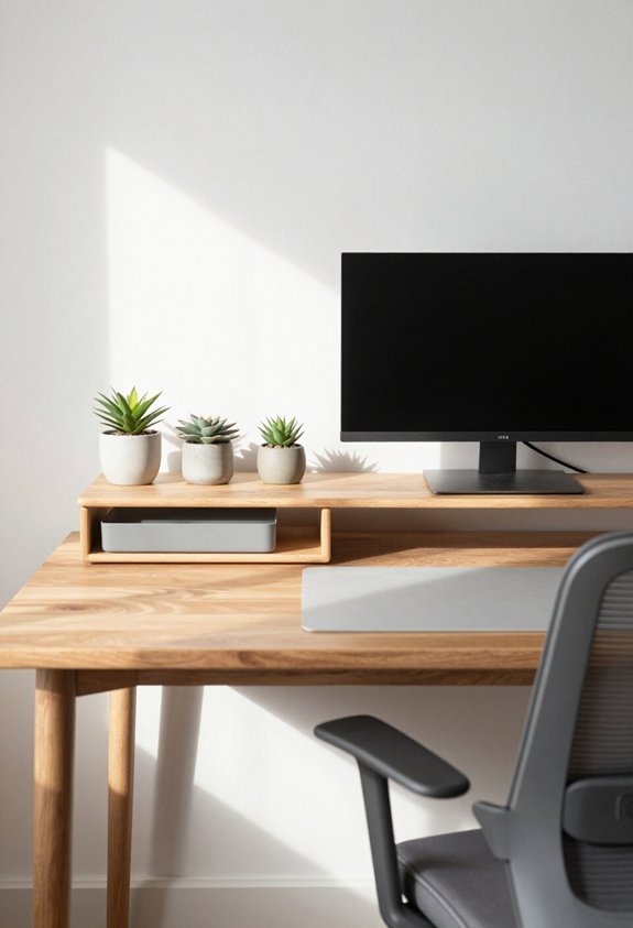 monitor stand with storage