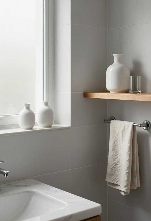 monochromatic bathroom color scheme