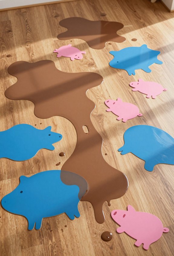 muddy puddle floor decals
