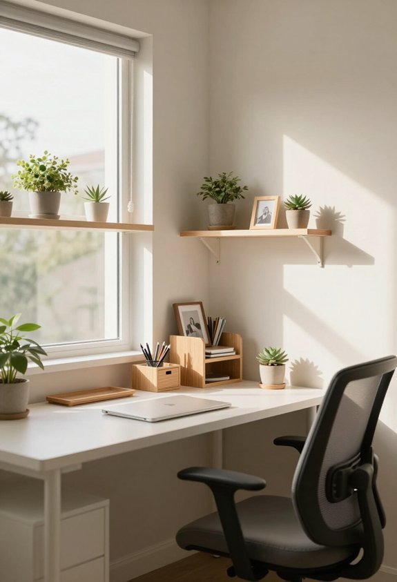 natural light office nook