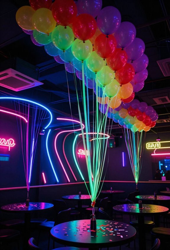 neon glow party decorations