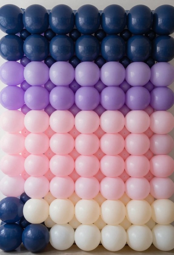 ombre balloon wall creation