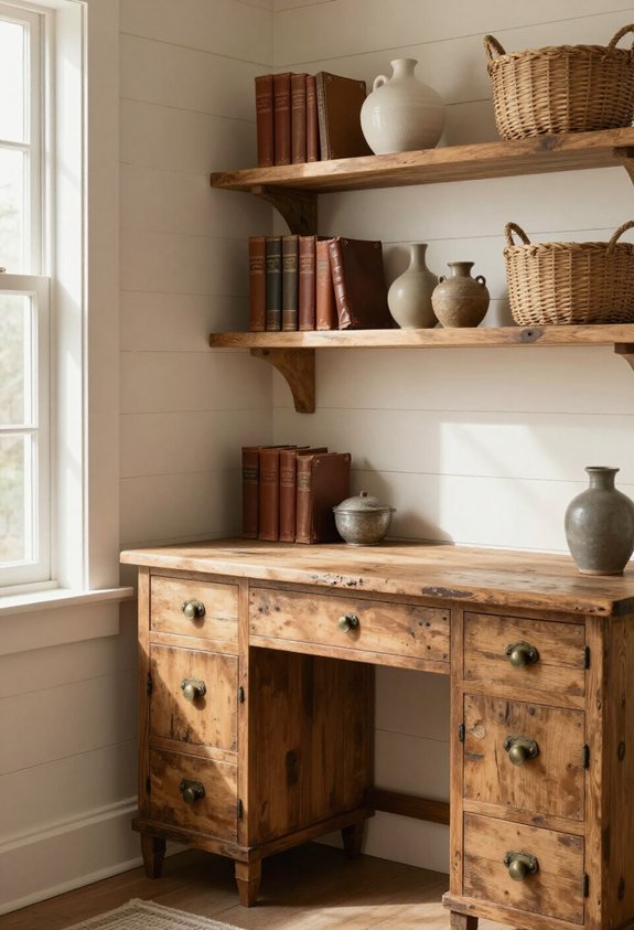 open shelving for storage