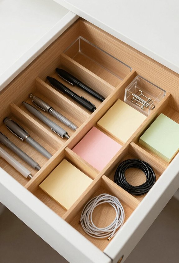 organize small desk items