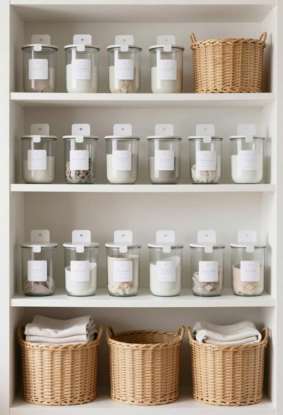 organize with matching containers
