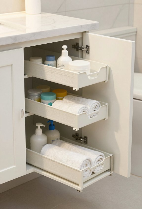 organized under sink storage solutions