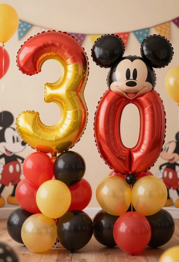 oversized balloon numbers decor