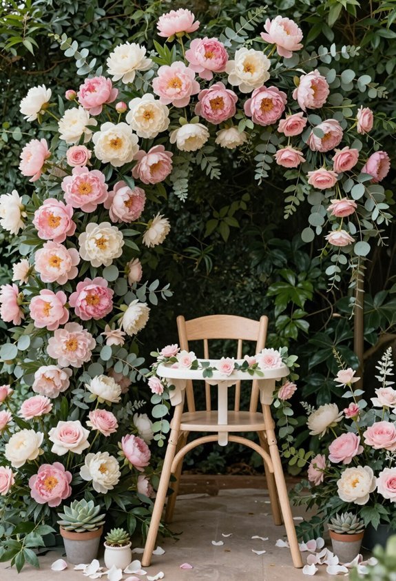 oversized blooms and greenery