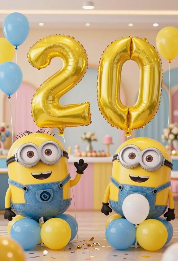 oversized minion balloon decor