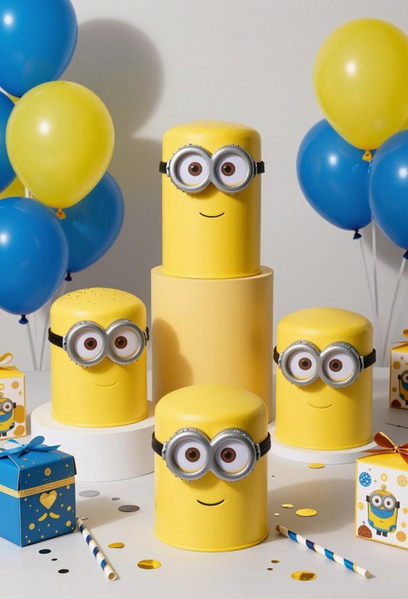 oversized minion head centerpieces