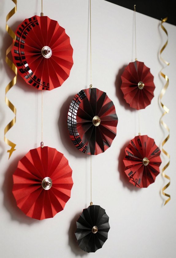 oversized paper wheel garland