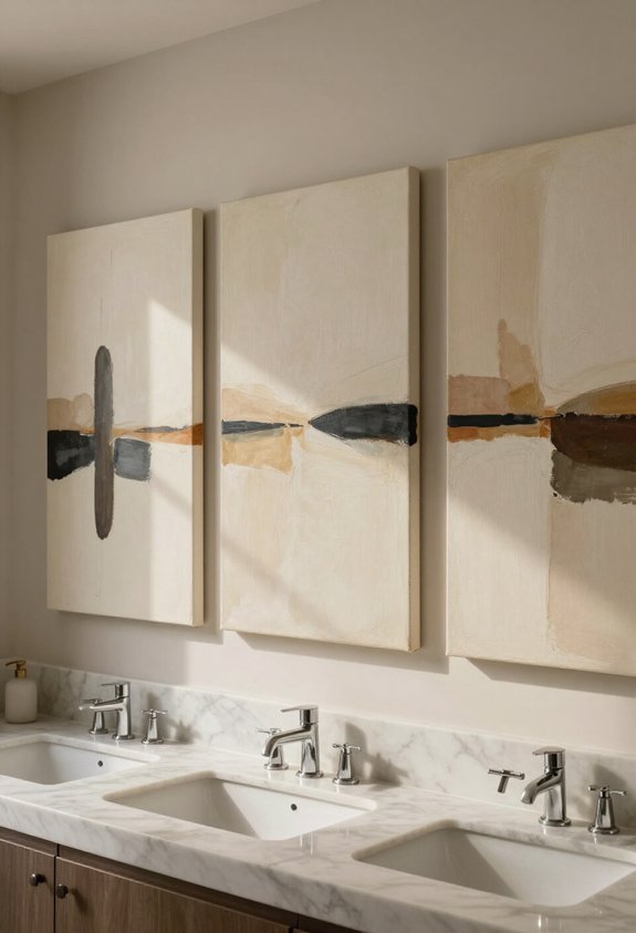 oversized triptychs enhance sophistication