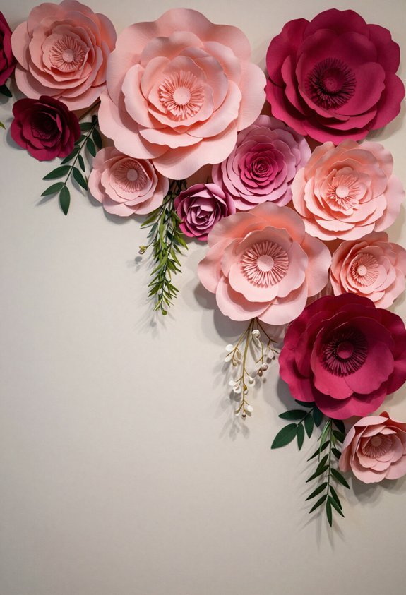 paper flower wall decor