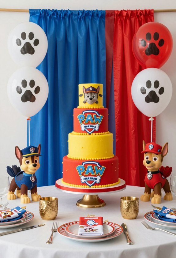 paw patrol cake table display