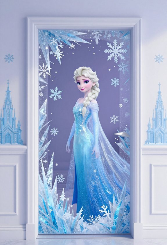 peel and stick frozen decorations