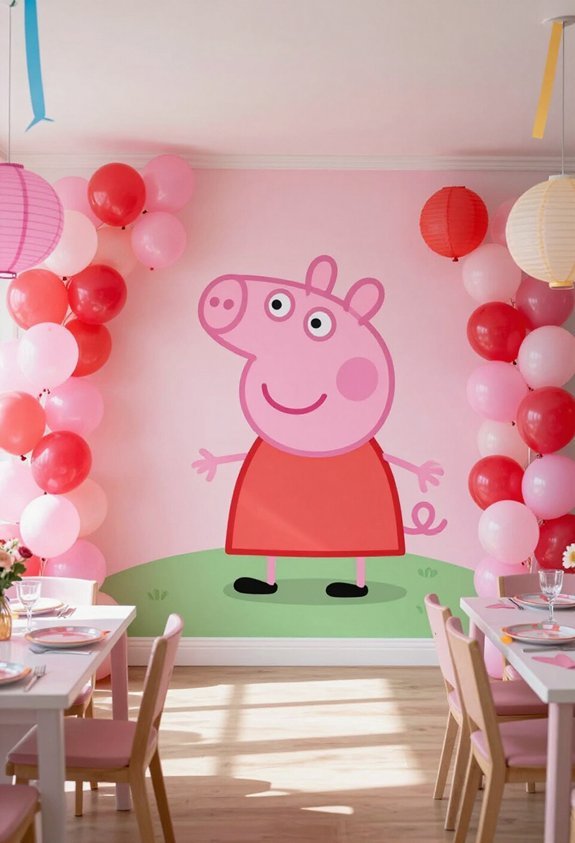 peppa pig vibrant wallpaper