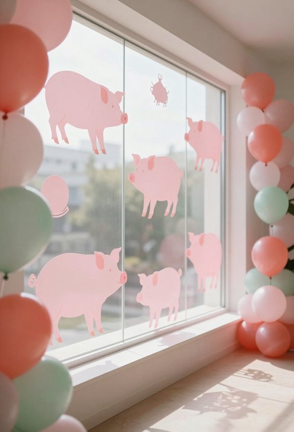 peppa pig window decor