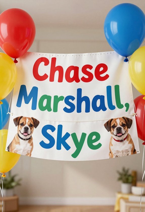 personalized birthday pup banner