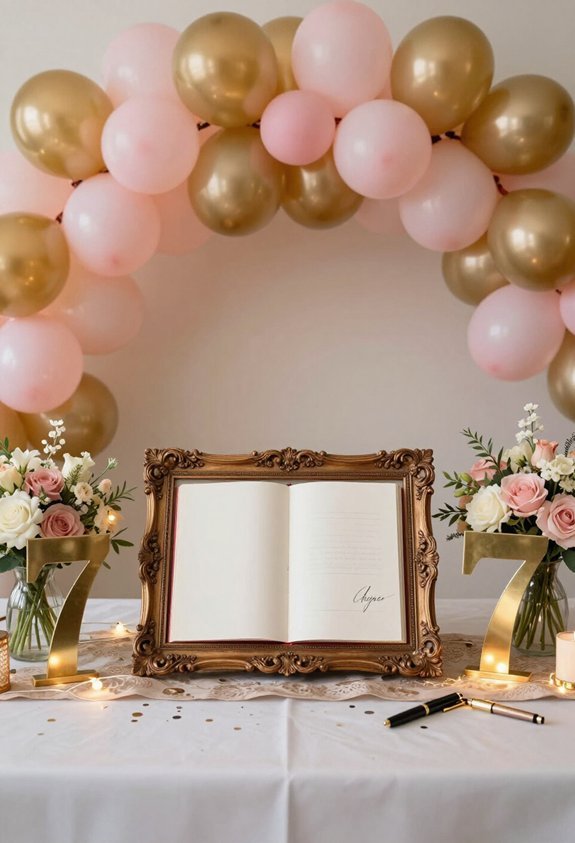 personalized guest book display