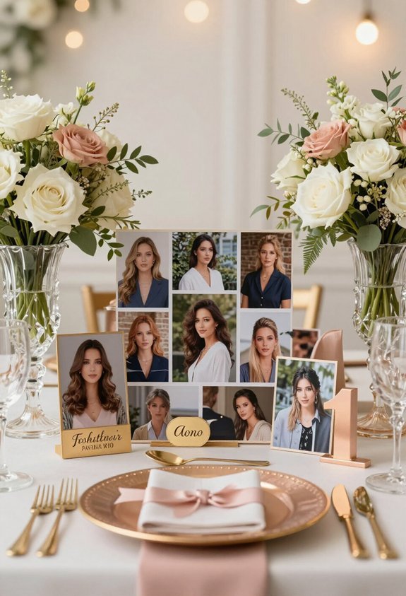 personalized photo timeline centerpieces