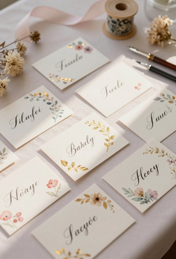 personalized seating card designs