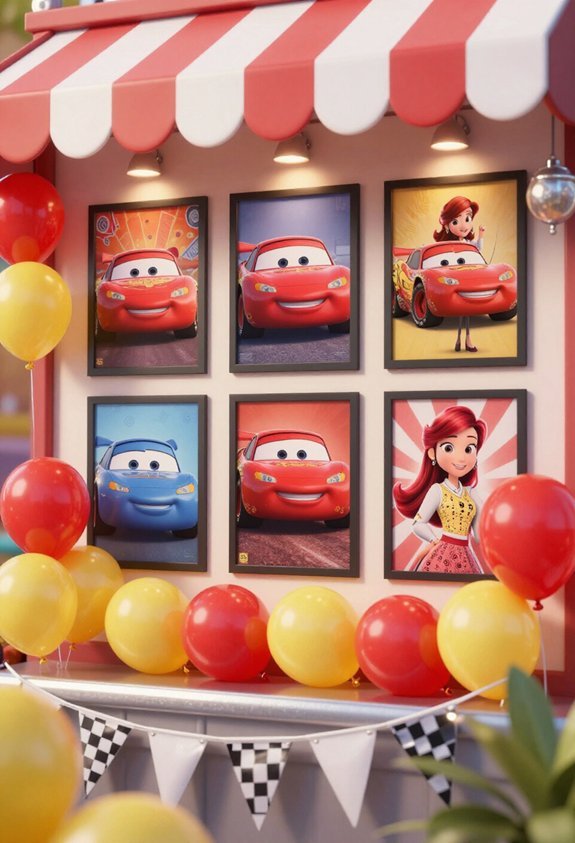 pixar cars character posters