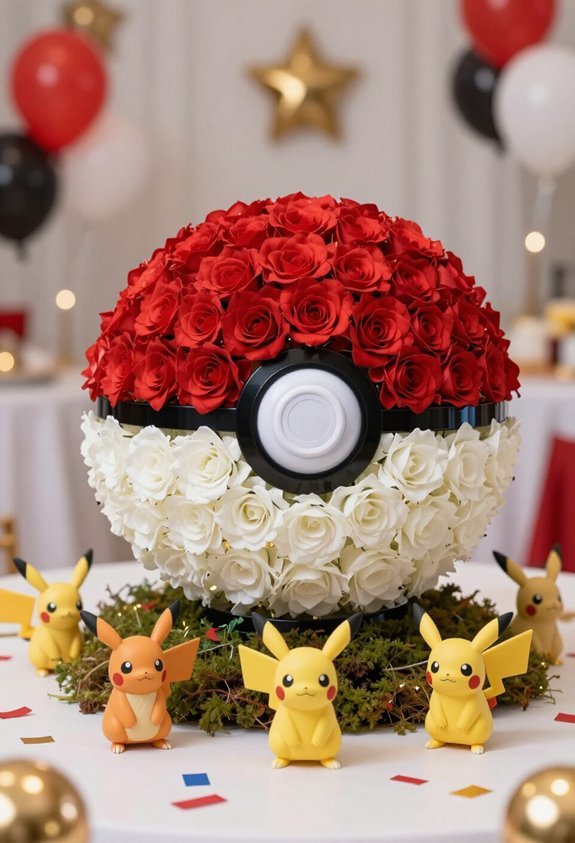 pok ball table centerpiece arrangements