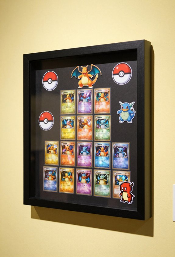 pok mon cards shadowbox display