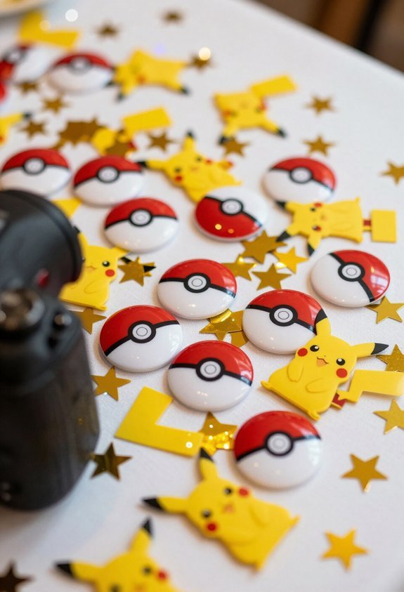 pok mon themed confetti explosion decor