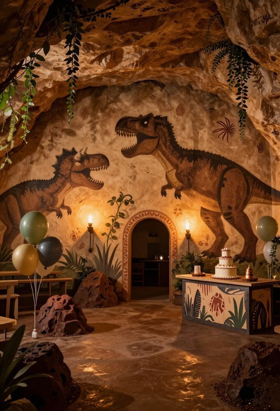 prehistoric wall mural decorations