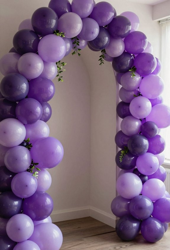 purple balloon decoration magic