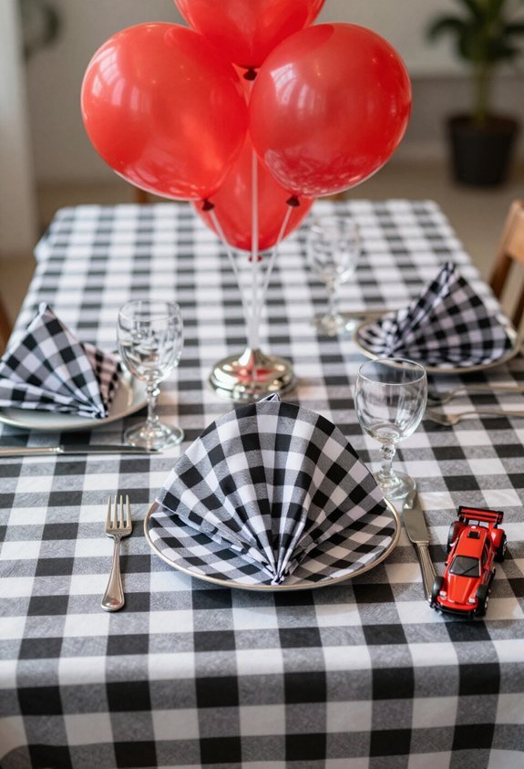 race day table decor
