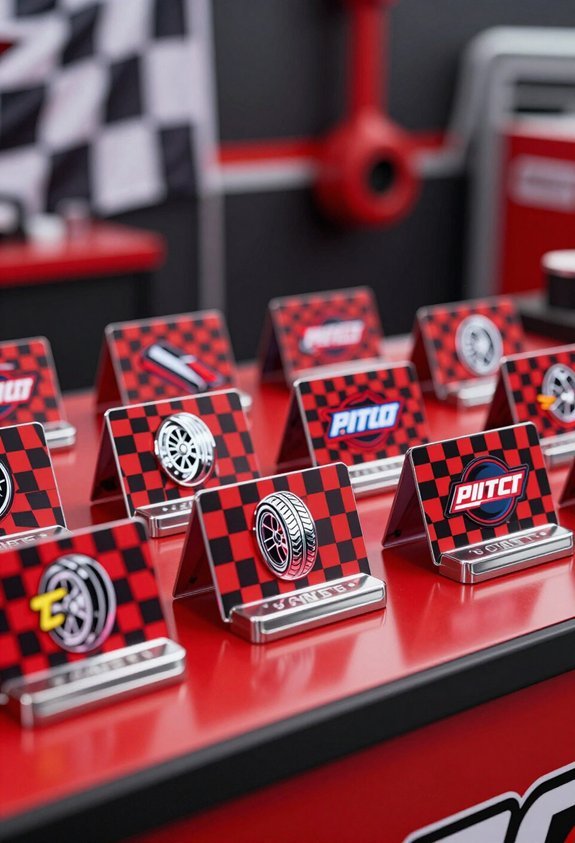 race themed name cards