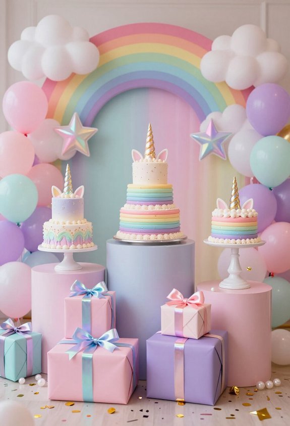 rainbow photo backdrop panels