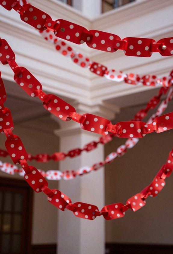 red polka dot decorations